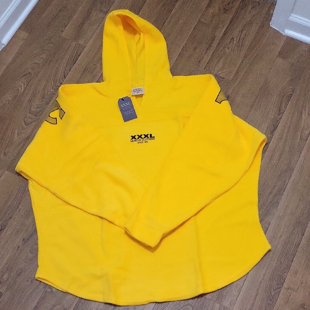Yellow XXXL Fleece Hoodie